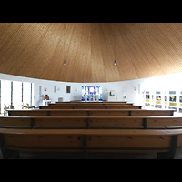 Bodenmais, St. Johannes (ev.), Innenraum in Richtung Altar