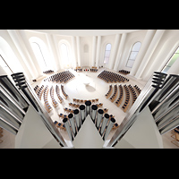 Berlin, St. Hedwigs-Kathedrale, Blick �ber das R�ckpositiv in die Kirche