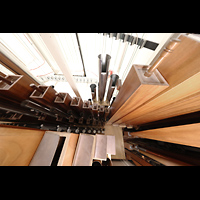 Berlin, St. Hedwigs-Kathedrale, Pedalpfeifen ganz hinten in der Orgel hinter dem R�ckpositiv