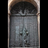 Hamburg, Hauptkirche St. Jacobi, Westportal aus Bronze von Jrgen Weber (1966)