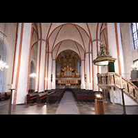 Hamburg, Hauptkirche St. Jacobi, Innenraum in Richtung Schnitger-Orgel