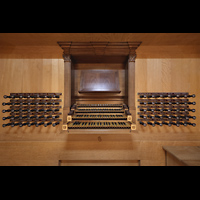 Hamburg, Hauptkirche St. Jacobi, Restaurierter Spieltisch der Arp Schnitger Orgel