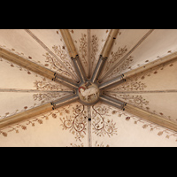 Rheine, St. Dionysius, Schafskulptur als Abschlusstein im Chorgewlbe