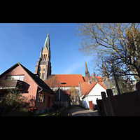 Schleswig, Dom St. Petri, Ansicht von S�den von der Pastorenstra�e