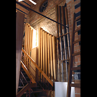 Schleswig, Dom St. Petri, Becher der Posaune 32' an der Westwand