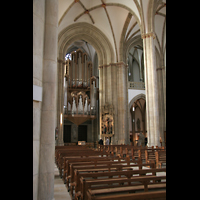 Mnster, St. Lamberti, Innenraum / Hauptschiff in Richtung Orgel