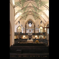 Stuttgart, Stiftskirche, Innenraum / Hauptschiff in Richtung Orgel