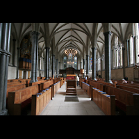 London, Temple Church, Innenraum / Hauptschiff in Richtung Chor