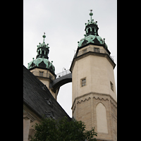 Halle (Saale), Marktkirche Unserer Lieben Frauen, Doppeltrme auf der Marktplatzseite
