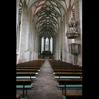 Halle (Saale), Moritzkirche, Innenraum / Hauptschiff in Richtung Chor