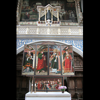 Halle (Saale), Marktkirche Unserer Lieben Frauen, Altar und kleine Orgel