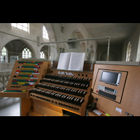 Kln (Cologne), Jesuitenkirche / Kunst-Station St. Peter, Alter Spieltisch vor dem Umbau mit Blick zur Orgel