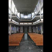 Karlsruhe, Stadtkirche, Blick in Richtung Hauptorgel