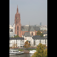 Frankfurt am Main, Kaiserdom St. Bartholomus, Blick vom Turm der Dreiknigskirche auf den Dom
