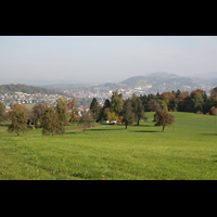 Luzern, Hofkirche St. Leodegar, Blick vom Pilatus auf Luzern mit Hofkirche