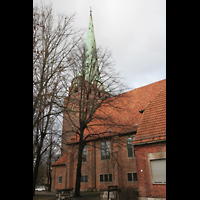 Berlin, Kirche zur Frohen Botschaft Karlshorst, Seitenansicht