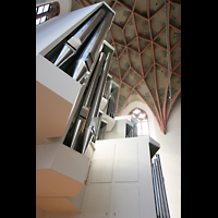 Halle (Saale), Konzerthalle (ehem. Ulrichskirche), Perspektivischer Blick auf die groe Orgel