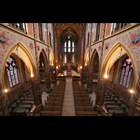 Kevelaer, Marienbasilika, Blick von der Orgelempore ins Hauptschiff