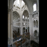 Laon, Cathdrale, Blick von der Chorempore in die Vierung und das Hauptschiff