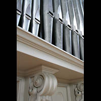 Berlin, Heilig-Kreuz-Kirche (Kirche zum Heiligen Kreuz), Gehuse- und Prospektdetail