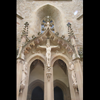 Meisenheim am Glan, Schlosskirche, Kruzifix ber dem Portal