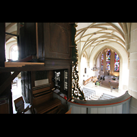 Meisenheim am Glan, Schlosskirche, Blick von der Orgelmpore in die Kirche