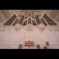 Saarbrcken, Ludwigskirche, Orgel und Spieltisch