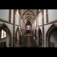 Saarbrcken, Stiftskirche St. Arnual, Blick von der Orgelempore ins Hauptschiff