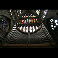 Metz, Cathdrale Saint-tienne, Querhausfenster von Valentin Bousch und Querhausorgel