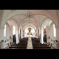 Dachau, St. Jakob, Blick von der Orgelempore in die Kirche