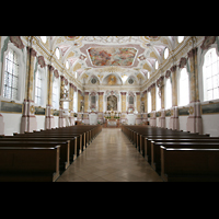 Mnchen (Munich), Brgersaalkirche, Innenraum / Hauptschiff in Richtung Chor