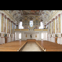 Mnchen (Munich), Brgersaalkirche, Innenraum / Hauptschiff in Richtung Orgel