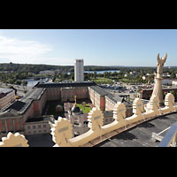 Potsdam, St. Nikolai, Blick von der Kuppel zum Stadtschloss