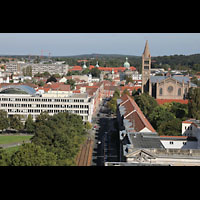 Potsdam, Propsteikirche St. Peter und Paul, Blick von der Kuppel der Nikolaikirche zur Propsteikirche St. Peter und Paul