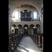 Potsdam, Propsteikirche St. Peter und Paul, Innenraum in Richtung Orgel