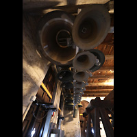 lesund, Kirke, Groes Glockenspiel im Turm, vom Spieltisch aus spielbar