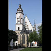 Leipzig, Thomaskirche, Auenansicht mit Turm von der Chorseite
