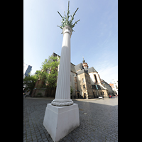 Leipzig, Nikolaikirche, Sule auf dem Nikolaiplatz