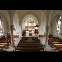 Gronau (Leine), Matthikirche, Blick vom Spieltisch in die Kirche