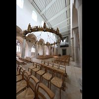 Hildesheim, Mariendom, Hauptschiff seitlich in Richtung Orgel