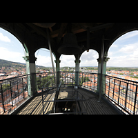 Goslar, Marktkirche St. Cosmas und Damian, Panorama vom Nordturm in Richtung Sden (Kaiserpfalz)