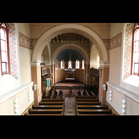 Berlin, Friedenskirche Niederschnhausen, Blick vom Spieltisch in die Kirche