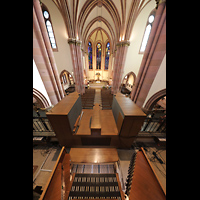 Berlin, St. Ludwig, Blick ber den Spieltisch in die Kirche