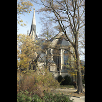 Berlin, St. Sebastian, Auenansicht Chorraum und Kirche