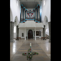 Ravensburg, St. Jodok, Innenraum in Richtung Orgel