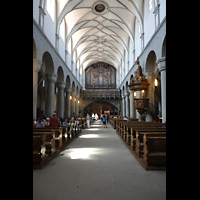 Konstanz, Mnster Unserer Lieben Frau, Hauptschiff in Richtung Orgel