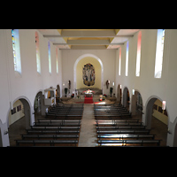 Konstanz, St. Gebhard, Blick vom Spieltisch in die Kirche