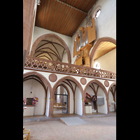 Basel, Predigerkirche, Lettner mit Blick zur Schwalbennestorgel