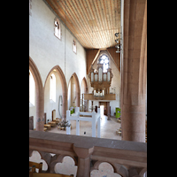 Basel, Predigerkirche, Blick vom Lettner zur Silbermann-Orgel