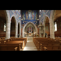 Winterthur, Stadtkirche, Innenraum in Richtung Chor